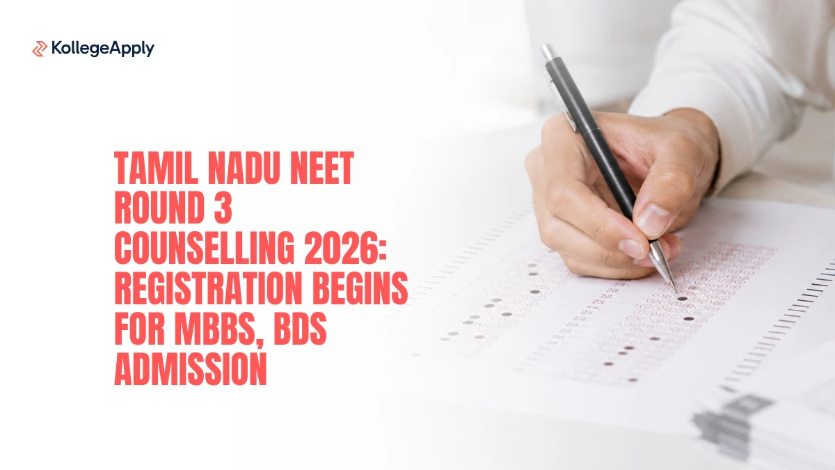 Tamil Nadu NEET Round 3 Counselling 2026: Dates Out, Check Registration