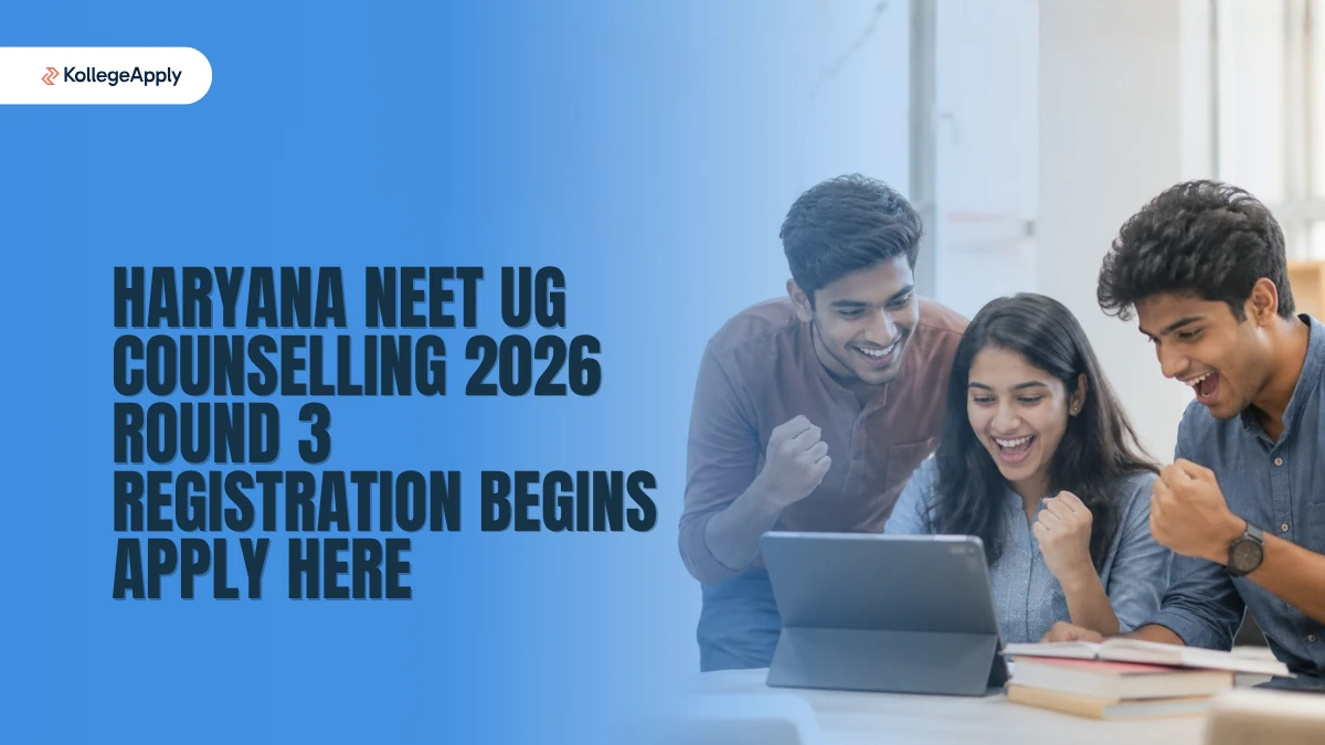 Haryana NEET UG Counselling 2026: Round 3 Registration Begins, Apply Here