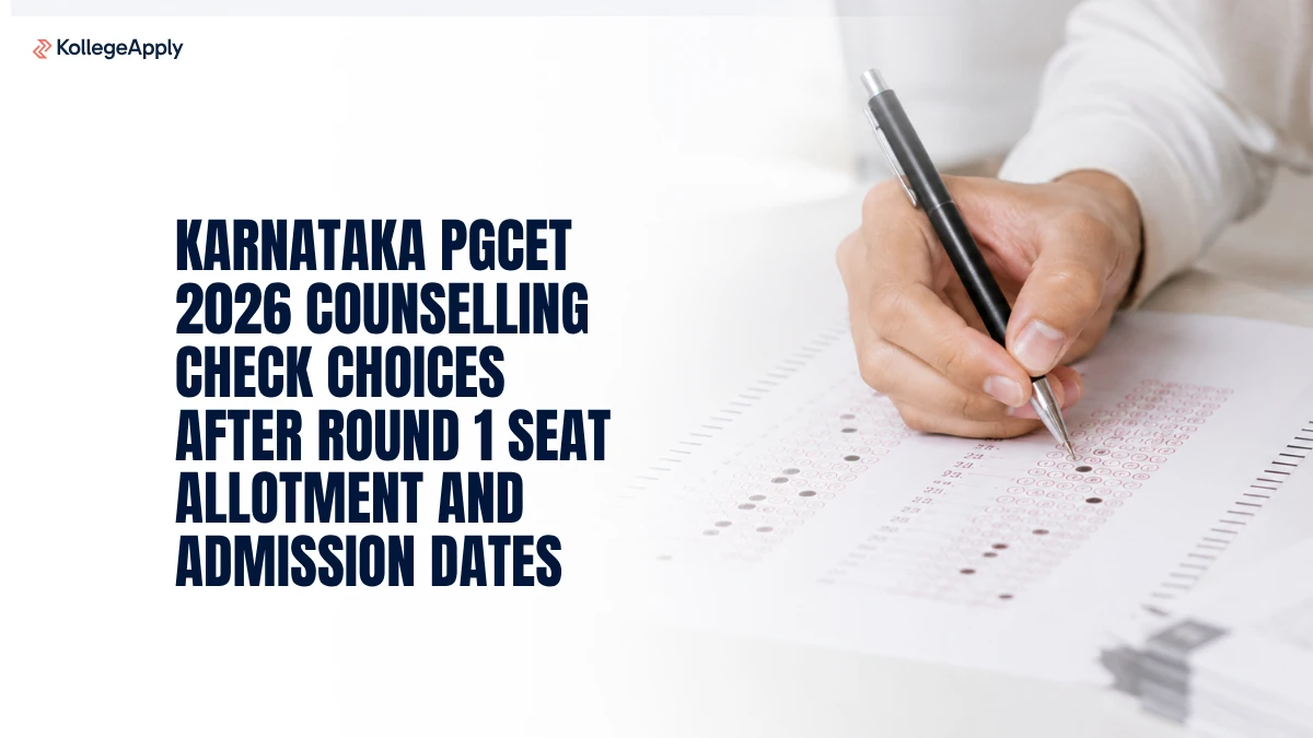 Karnataka PGCET 2026 Counselling: Choices After Round 1 Allotment Available 