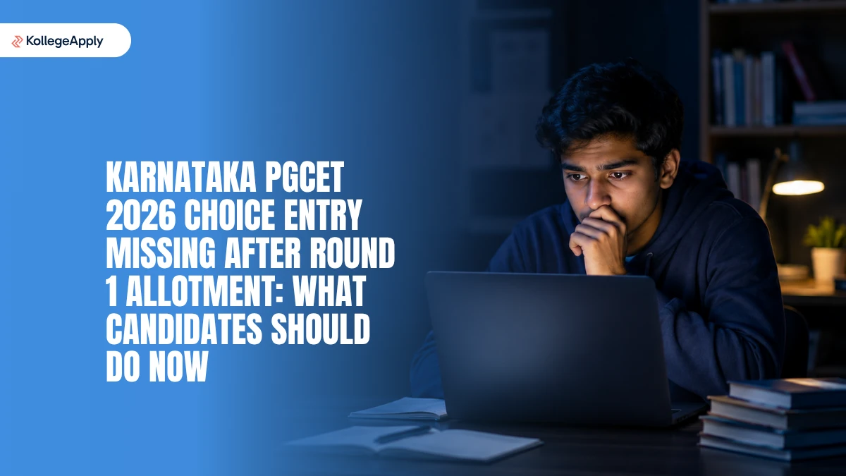Karnataka PGCET 2026: No Choice Entry in Round 1, Round 2 Update