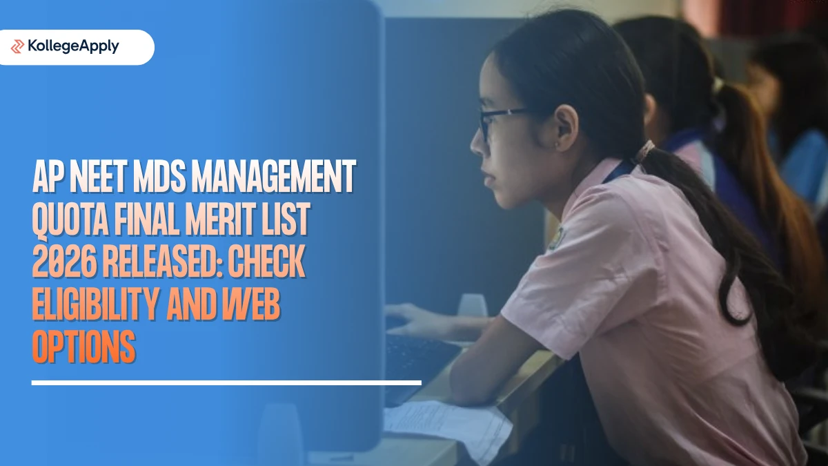 AP NEET MDS: Management Quota Final Merit List 2026 Released 