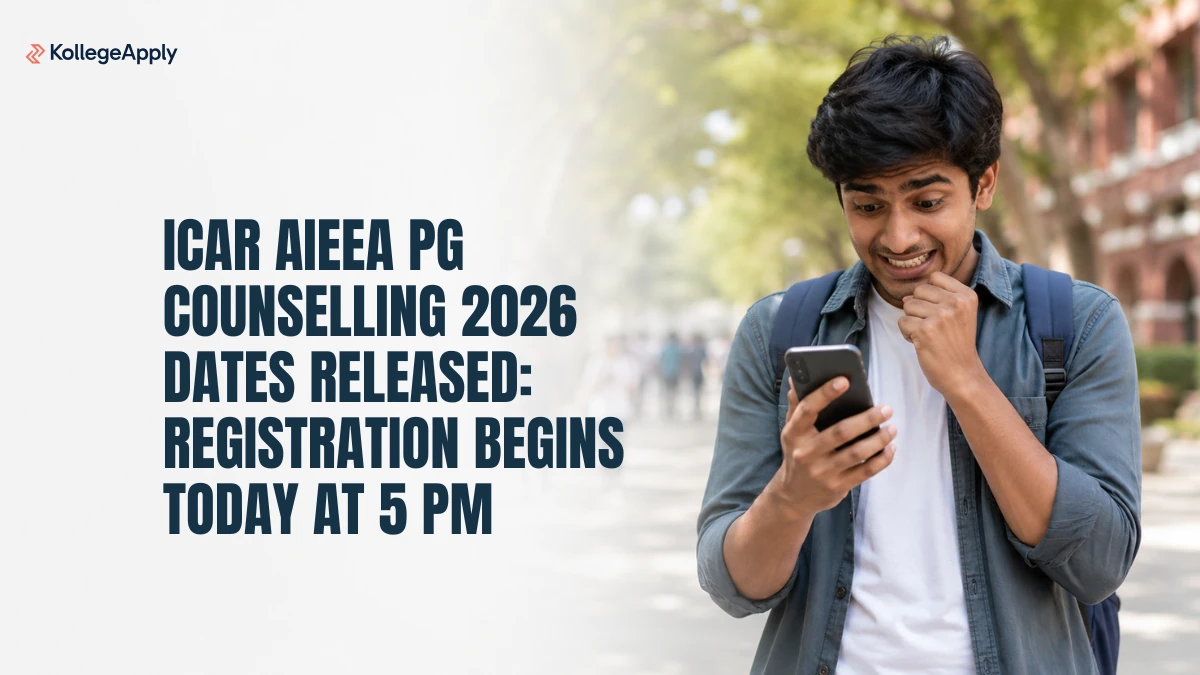 ICAR AIEEA PG Counselling 2026: Registration Dates out        