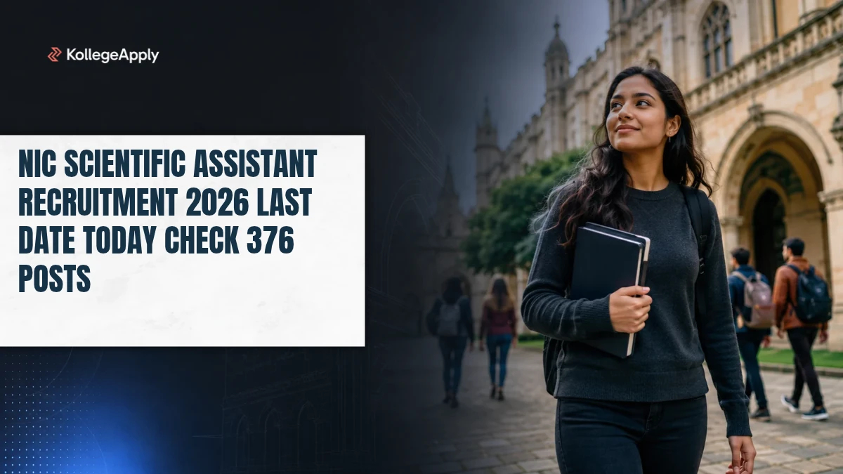 NIC Scientific Assistant Recruitment 2026 Last Date Today Check 376 Posts