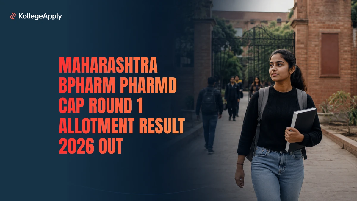 Maharashtra BPharm PharmD CAP Round 1 Allotment Result 2026 Out
