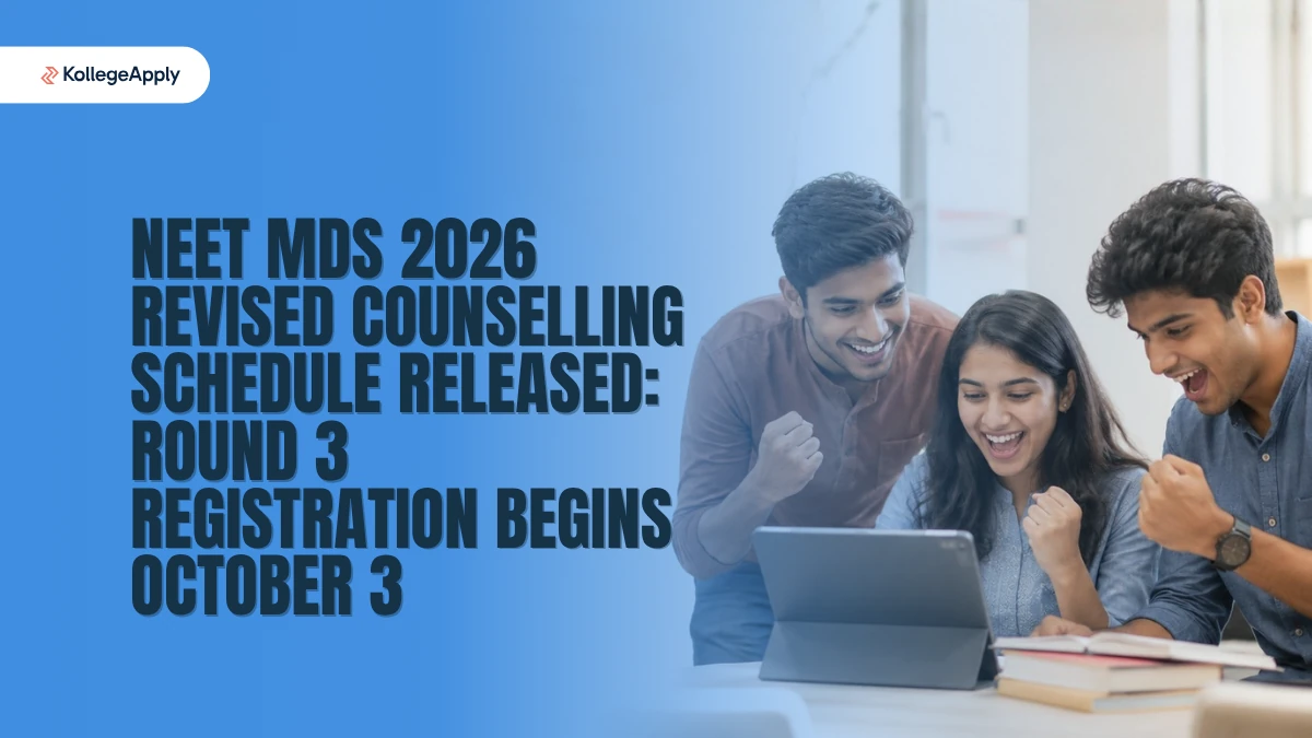 NEET MDS 2026 Revised Counselling Schedule, Round 3 Dates    