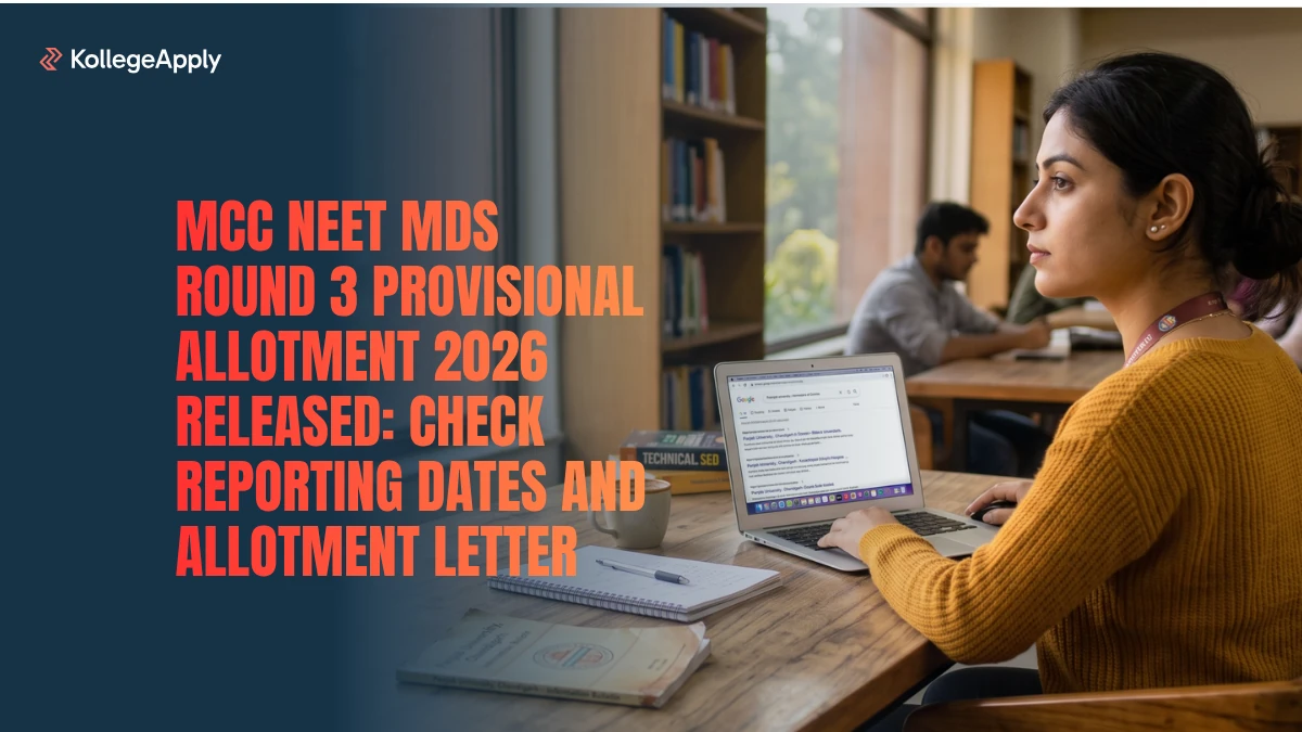 MCC NEET MDS Round 3 Provisional Allotment 2026 Released    