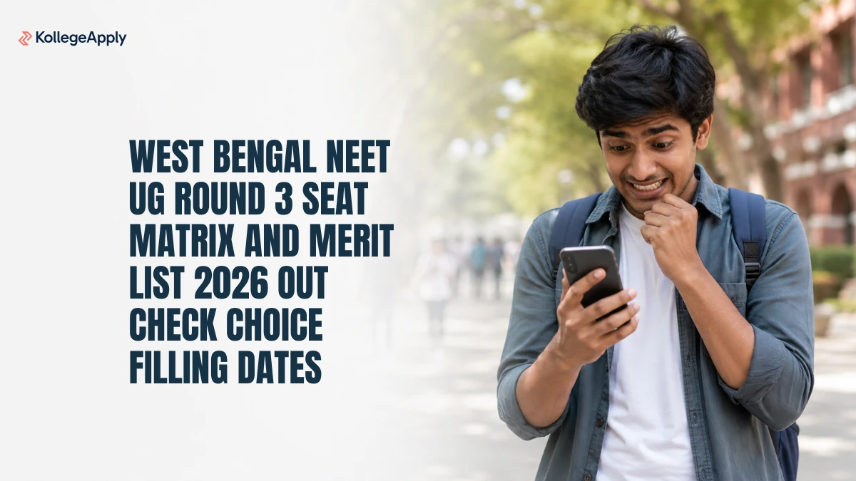 West Bengal NEET Round 3 Seat Matrix 2026 and Merit List Out  