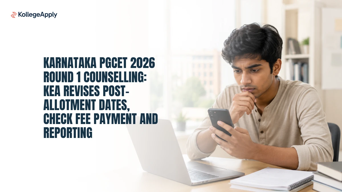 Karnataka PGCET 2026 Round 1 Counselling: Revised Dates     