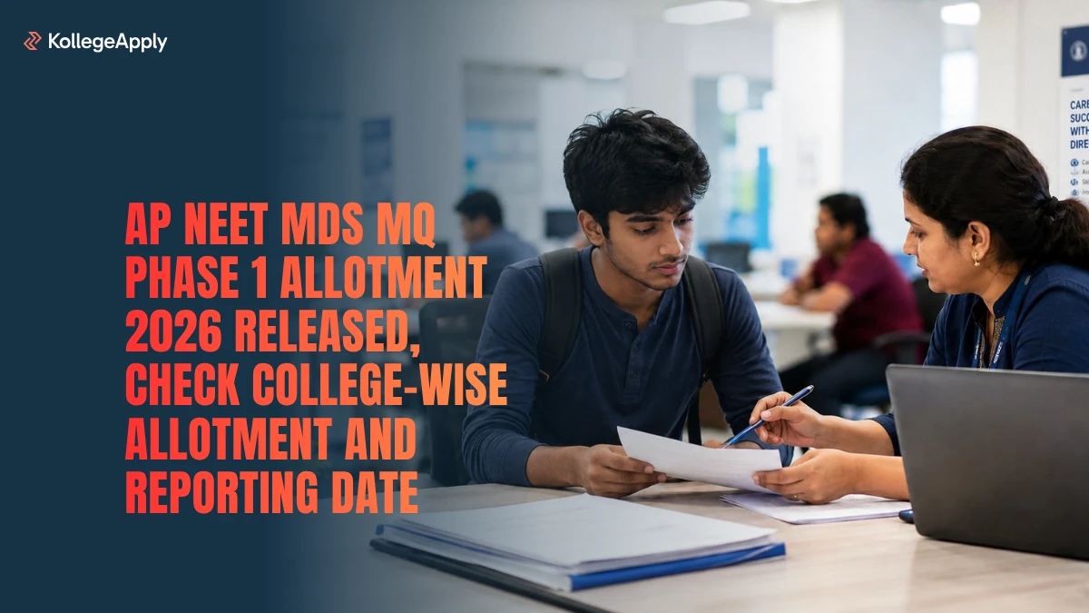 AP NEET MDS MQ Phase 1 Allotment 2026 Out, Check Reporting Date