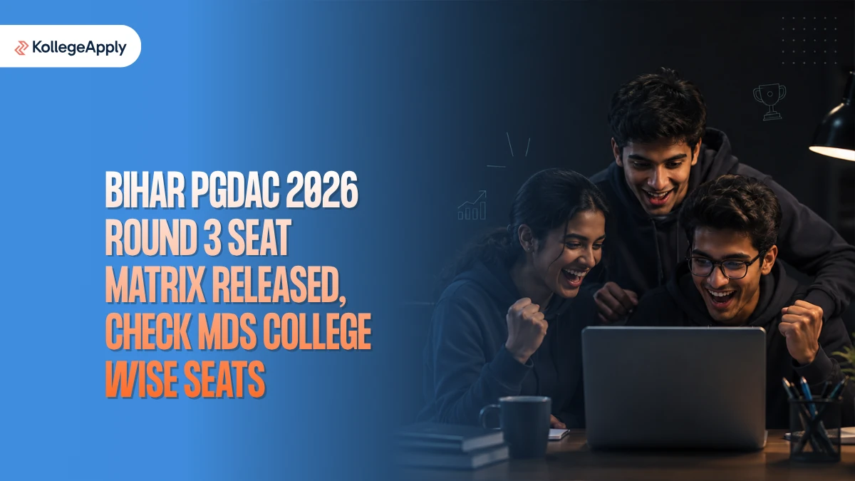 Bihar PGDAC 2026 Round 3 Seat Matrix Released, Check MDS Seats