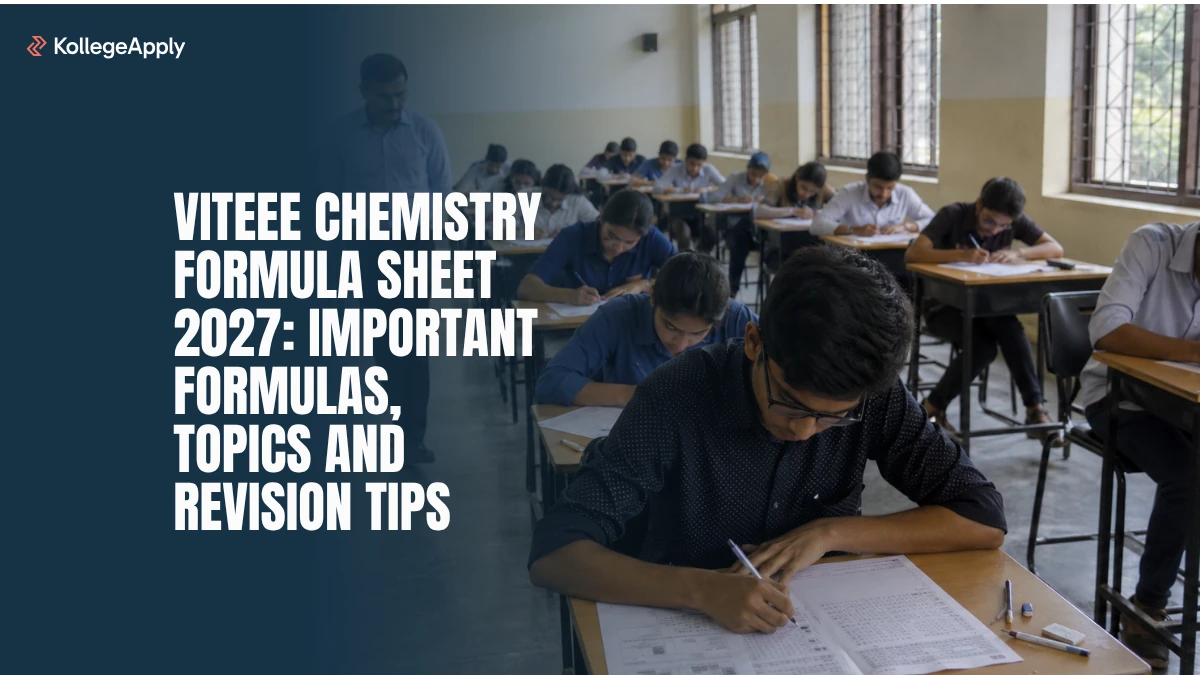 VITEEE Chemistry Formula Sheet 2027: Formulas and Topics    