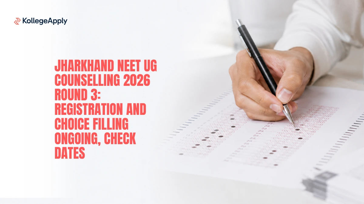 Jharkhand NEET UG Counselling 2026 Round 3: Registration, Dates