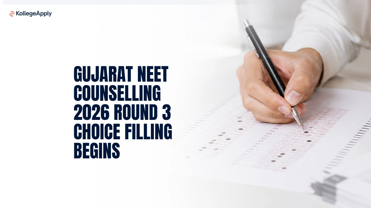 Gujarat NEET Counselling 2026: Round 3 Choice Filling Begins    