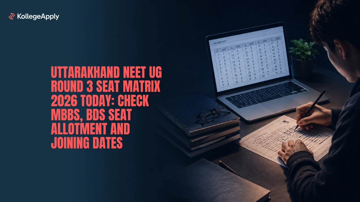Uttarakhand NEET UG: Round 3 Seat Matrix 2026 Today, Details Here