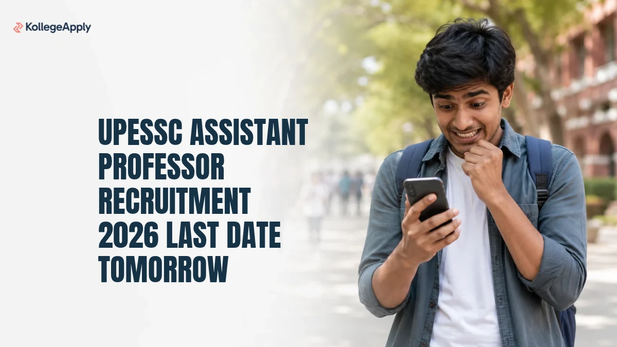 UPESSC Assistant Professor Recruitment 2026 Last Date Tomorrow
