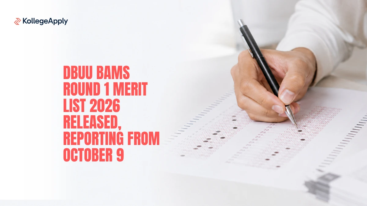 DBUU BAMS Round 1 Merit List 2026, Reporting Dates                  