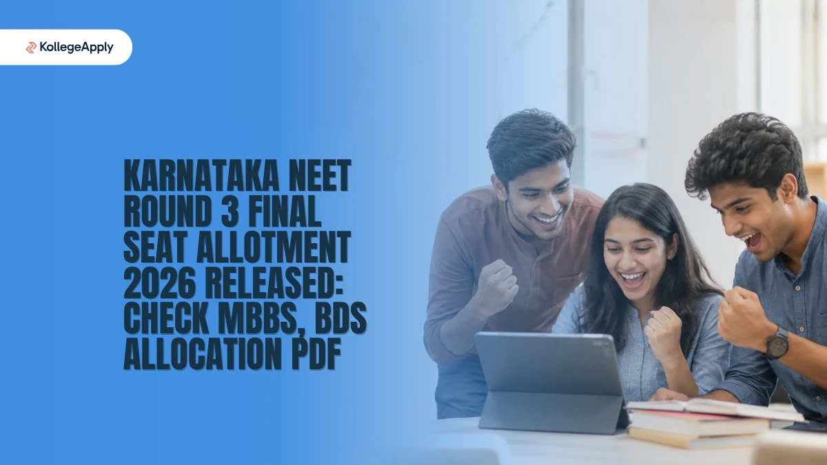 Karnataka NEET Round 3 Allotment 2026 Released: Check Details Here