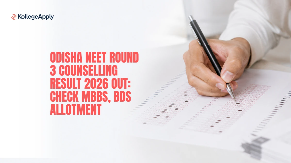 Odisha NEET Round 3 Result 2026 Out: MBBS, BDS Allotment     