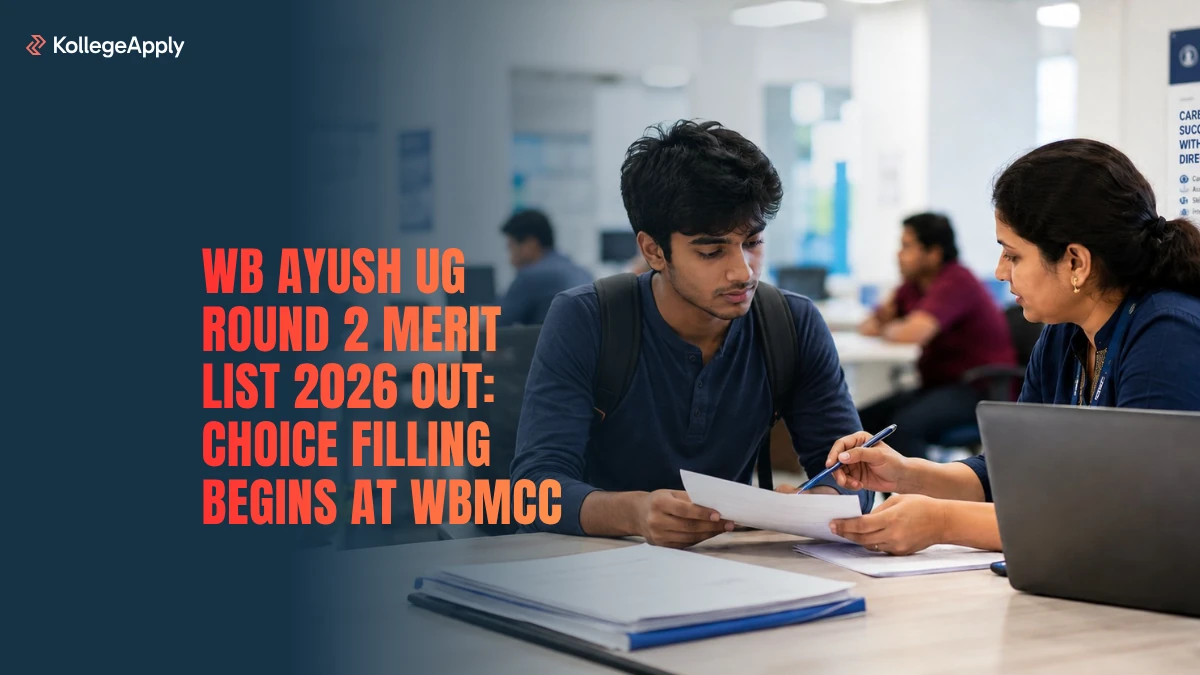  WB AYUSH UG Round 2 Merit List 2026 Out, Check Choice Filling