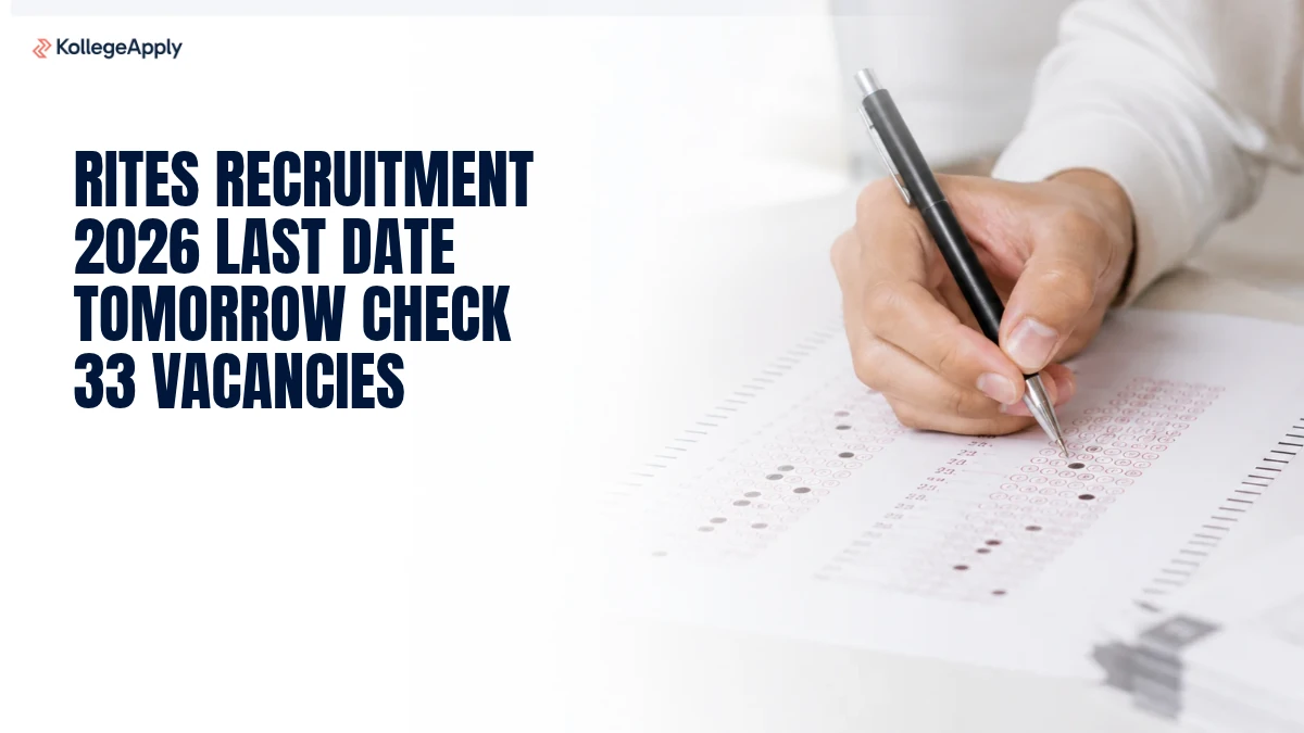 RITES Recruitment 2026 Last Date Tomorrow Check 33 Vacancies 