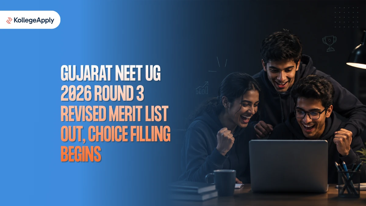 Gujarat NEET UG 2026: Round 3 Revised Merit List Out, Choice Filling Begins