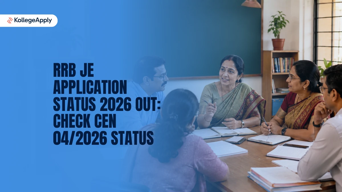 RRB JE Application Status 2026 Out: Check CEN 04/2026       