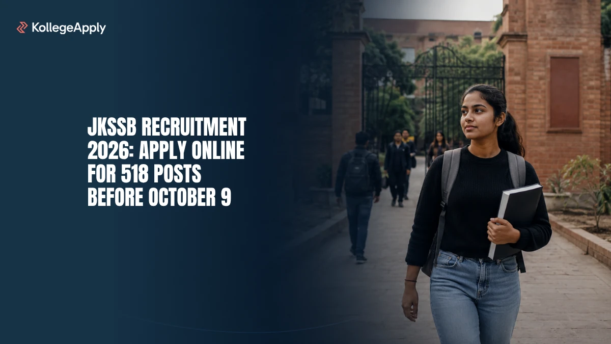JKSSB Recruitment 2026: Apply Online for 518 Posts Before October 9