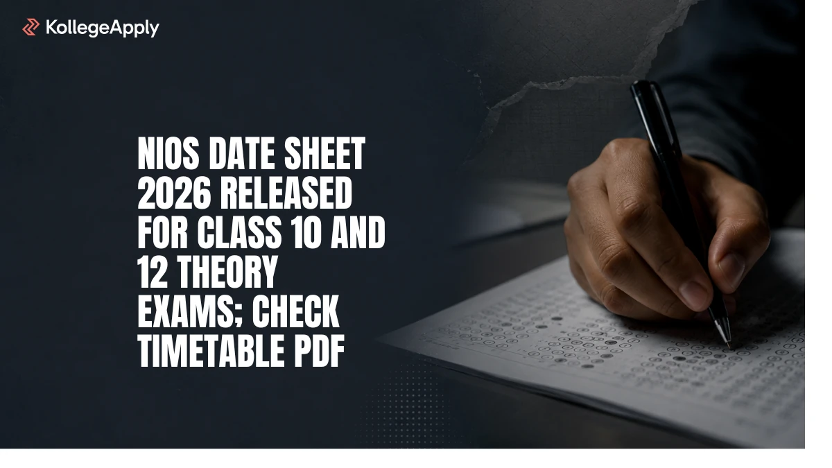 NIOS Date Sheet 2026: Timetable Released for Class 10 and 12 Theory Exams
