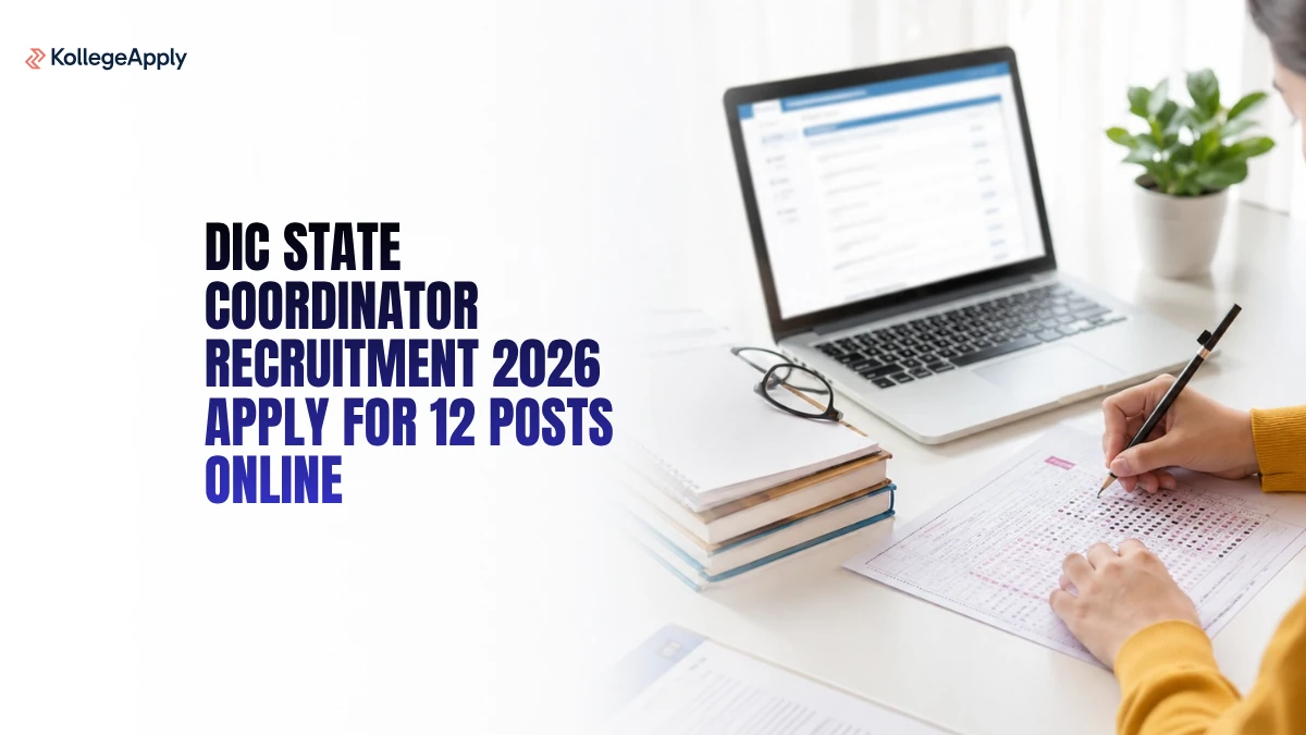 DIC State Coordinator Recruitment 2026: Apply for 12 Posts Online