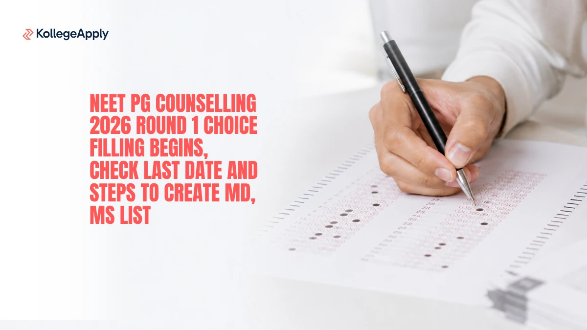 MCC NEET PG Counselling 2026: Round 1 Choice Filling Begins Today, Check Details Here