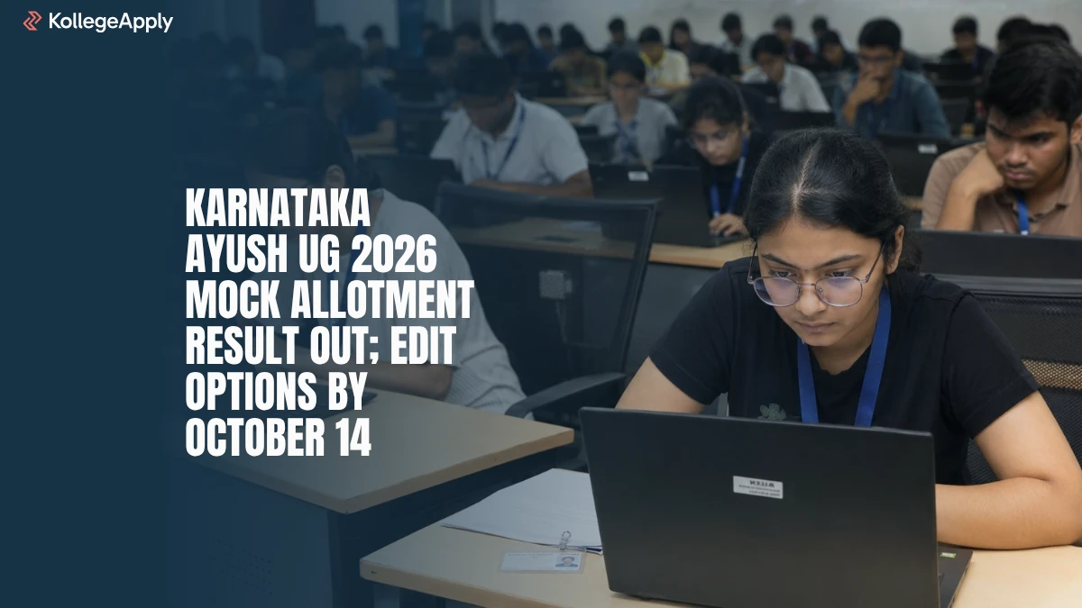 Karnataka AYUSH UG 2026: Mock Allotment Result Out; Edit Options by October 14