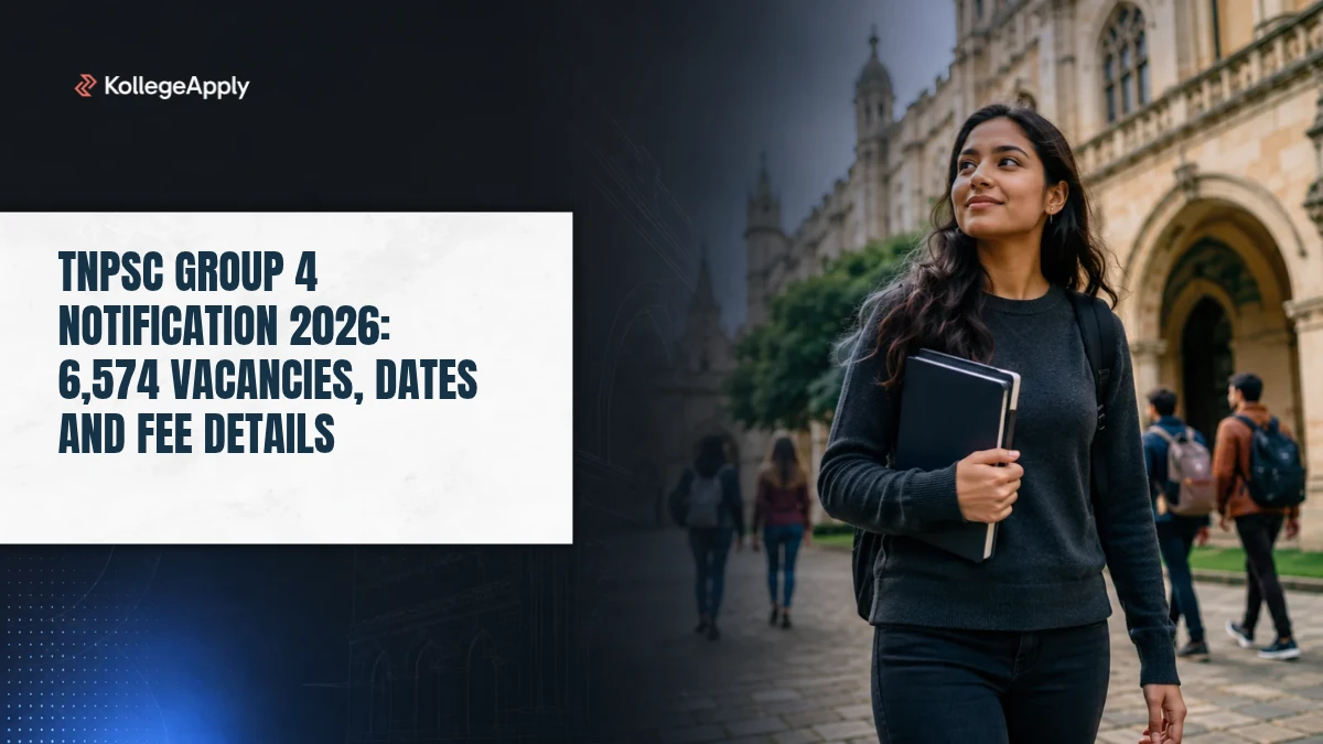 TNPSC Group 4 Notification 2026: Check 6,574 Vacancies, Dates and Fee Details