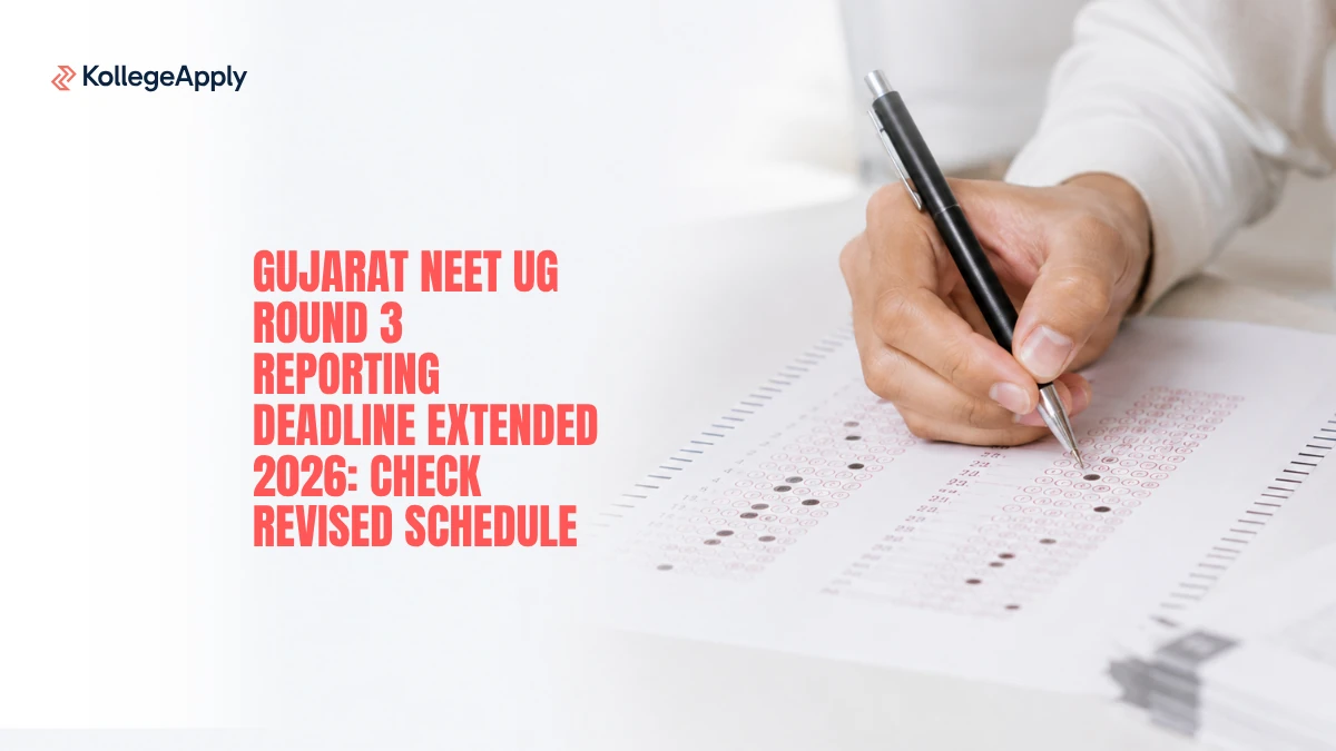 Gujarat NEET UG Round 3: Reporting Deadline Extended 2026: Check Revised Schedule Here