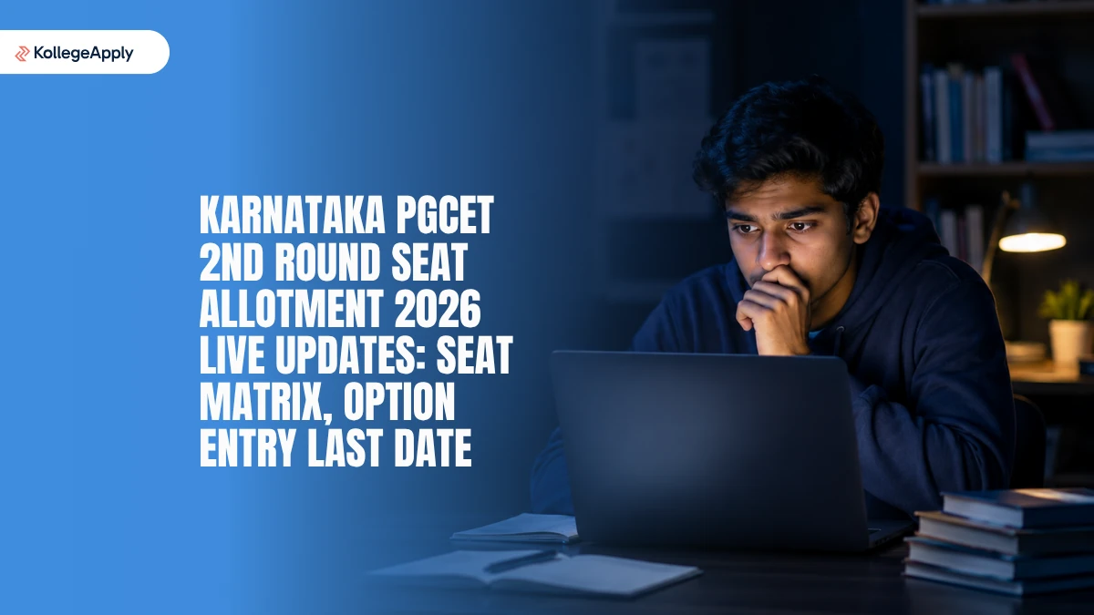 Karnataka PGCET 2nd Round Seat Allotment 2026 Live Updates: Seat Matrix, Option Entry Last Date