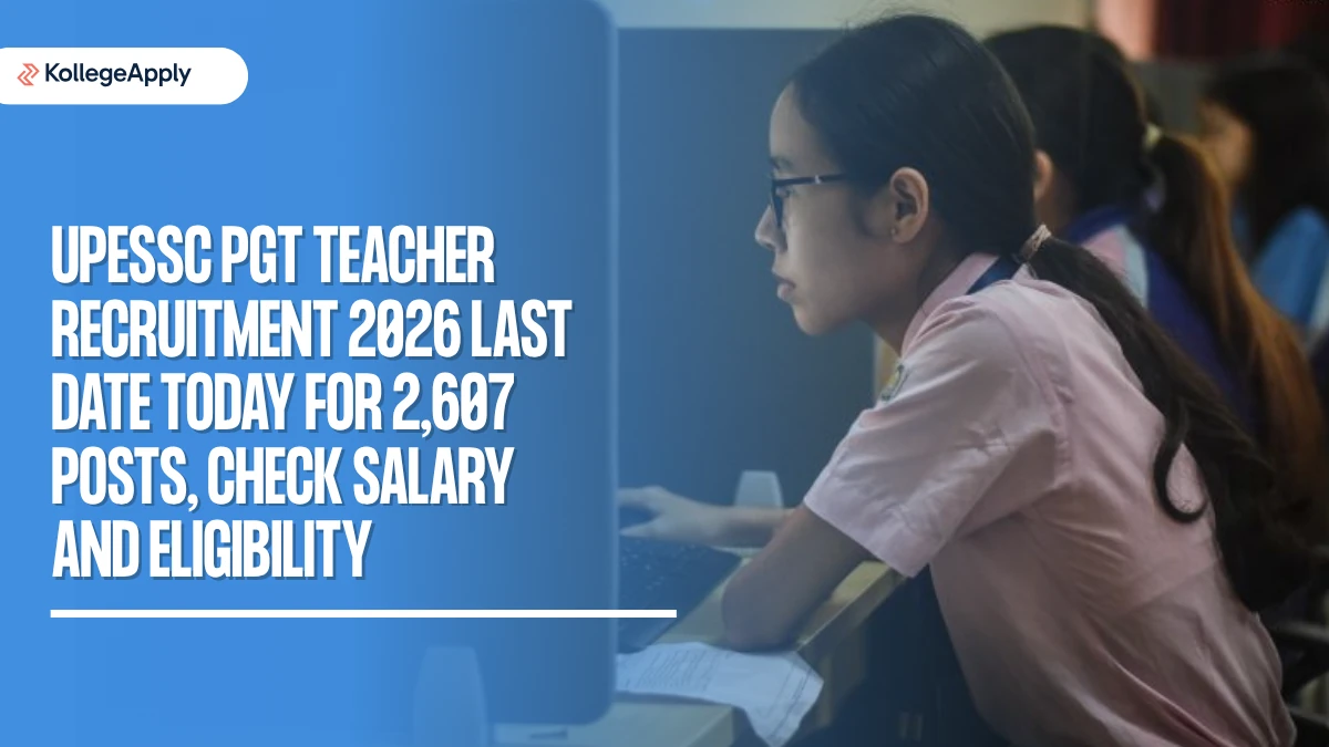 UPESSC PGT Teacher Recruitment 2026: Last Date Today for 2,607 Posts, Check Salary and Eligibility