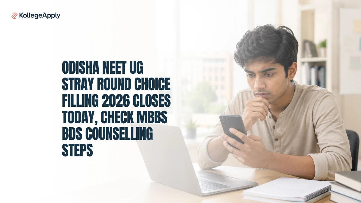 Odisha NEET UG Stray Round Choice Filling 2026 Closes Today: Check MBBS BDS Counselling Steps
