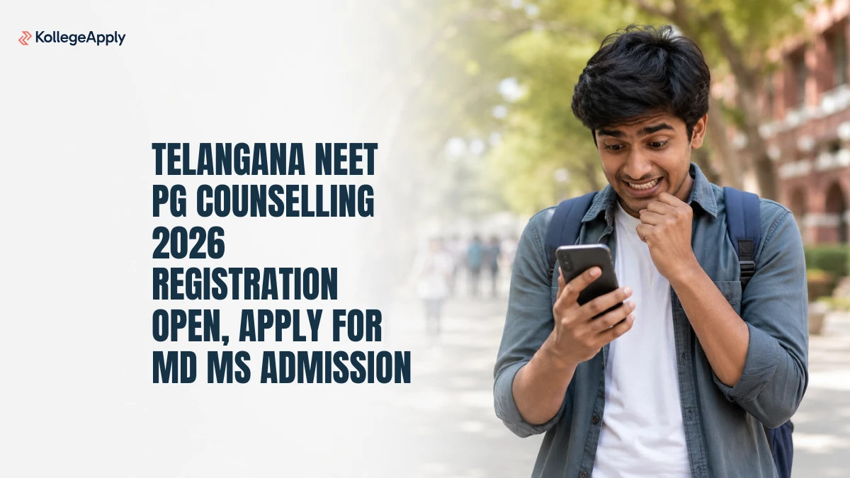 Telangana NEET PG Counselling 2026: Registration Open for MD MS Admission, Apply Here

