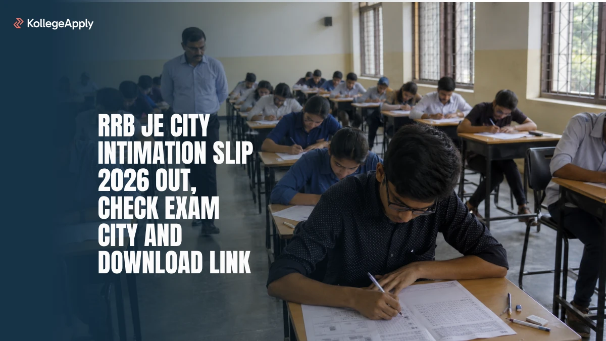 RRB JE City Intimation Slip 2026: Check Exam City Dates and Download Link Here