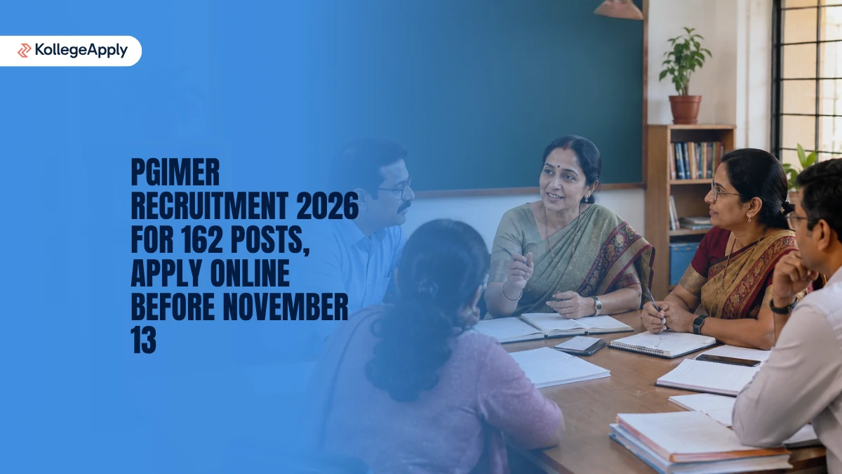 PGIMER Recruitment 2026: Check Post Wise Details, Apply Online Before November 13