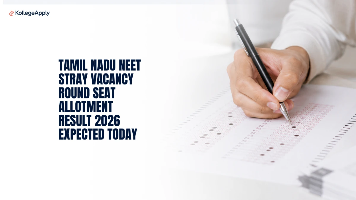 Tamil Nadu NEET Stray Vacancy Round Seat Allotment Result 2026, Check Latest Update Here