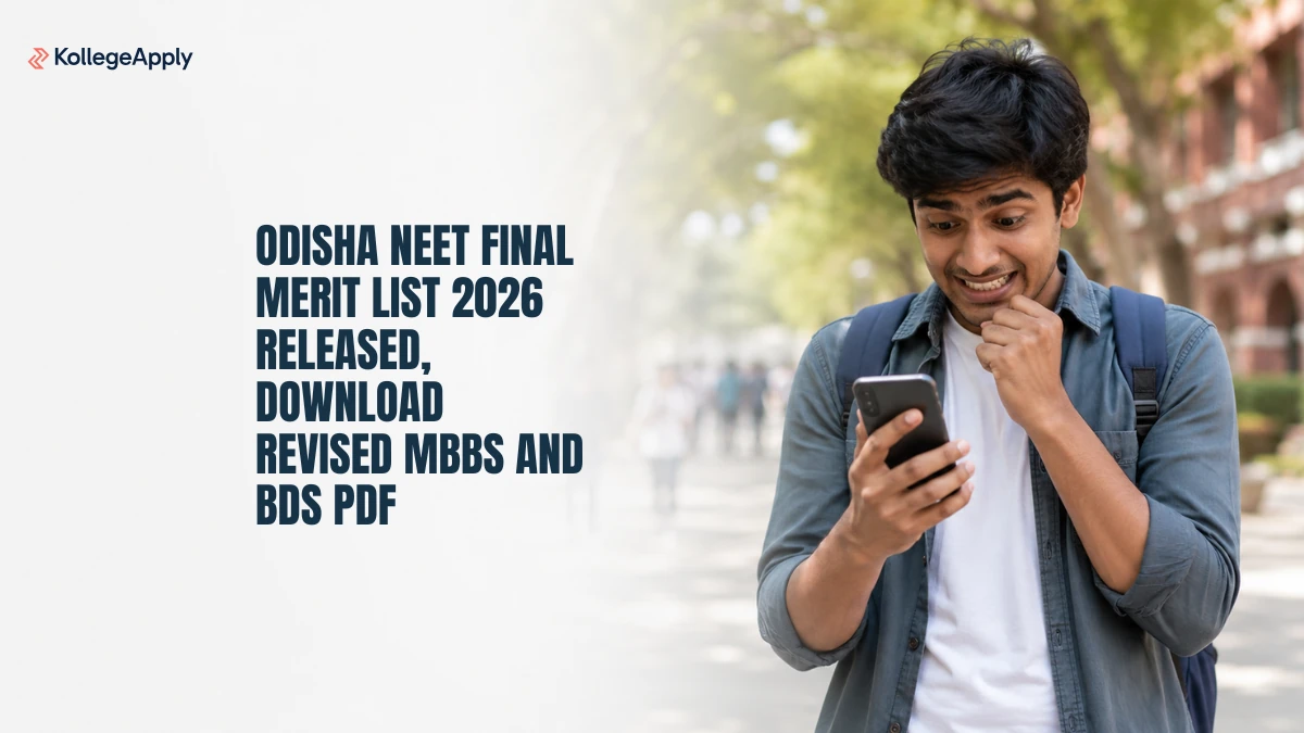 Odisha NEET Final Merit List 2026 Released:  Download Revised MBBS and BDS PDF