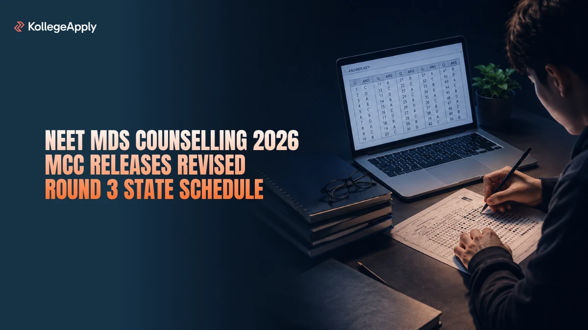 NEET MDS Counselling 2026: MCC Releases Revised Round 3 State Schedule