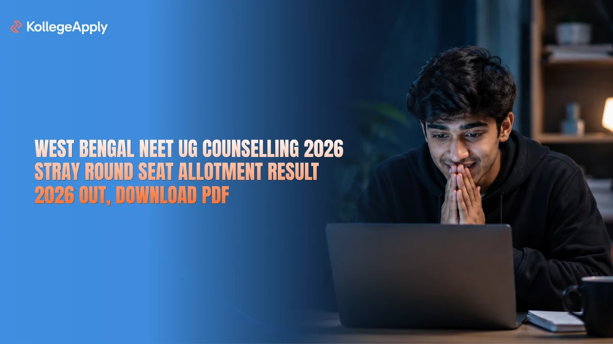 West Bengal NEET UG Counselling 2026:  Stray Round Seat Allotment Result 2026 Out, Download PDF