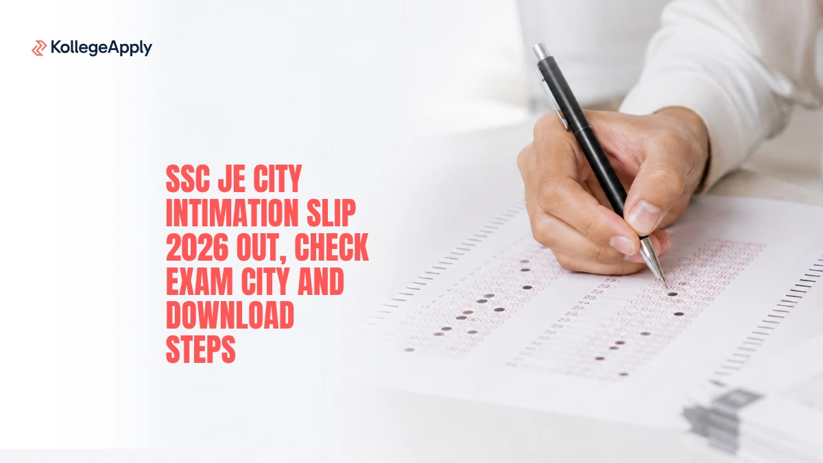 SSC JE City Intimation Slip 2026 Out: Check Exam City and Download Steps Here
