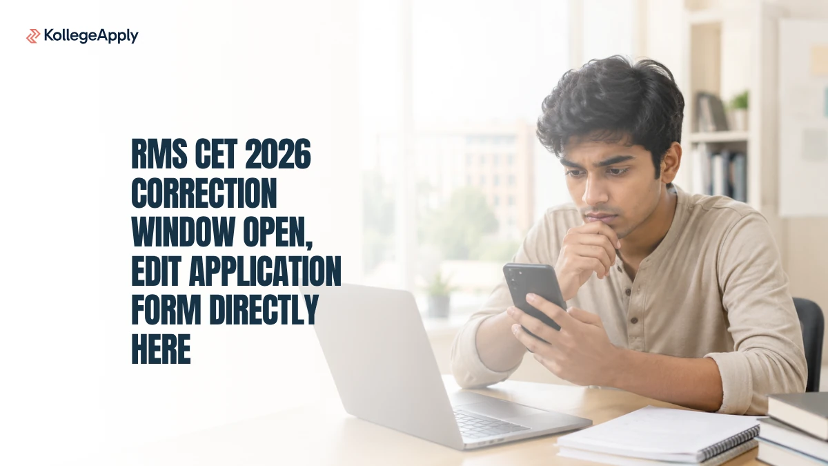 RMS CET 2026 Correction Window Open: Edit Application Form Here
