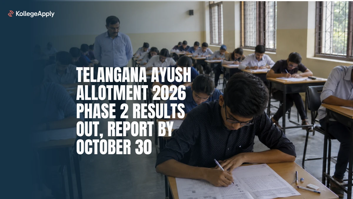 Telangana AYUSH Allotment 2026: Phase 2 Results Out, Report by October 30