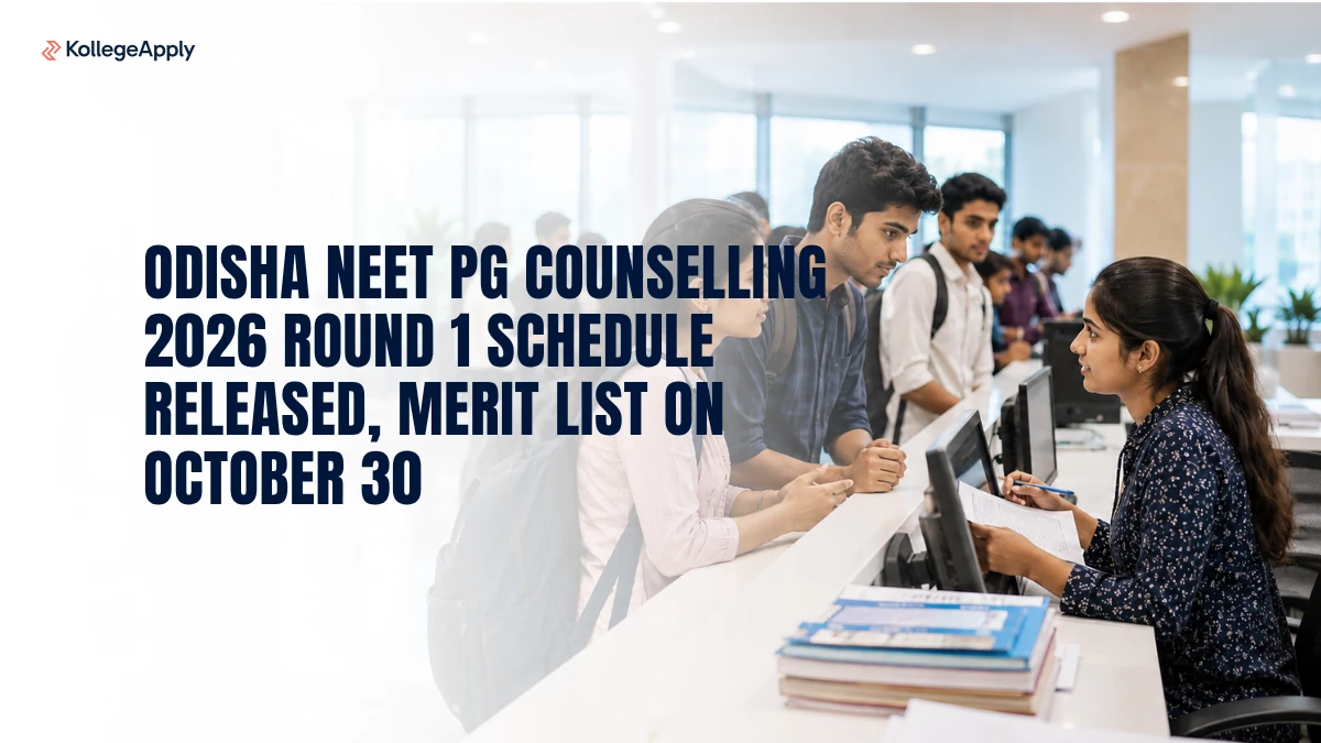 Odisha NEET PG Counselling 2026: Round 1 Schedule Released, Merit List on October 30
