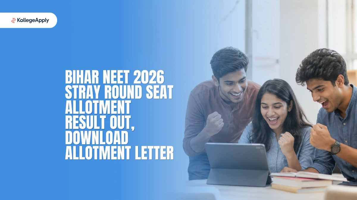 Bihar NEET 2026 Stray Round Seat Allotment Result Out: Download Allotment Letter
