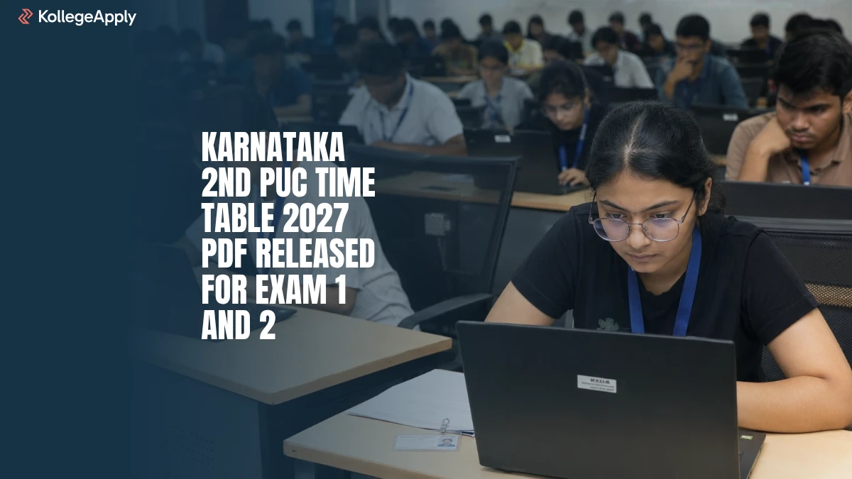 Karnataka 2nd PUC Time Table 2027 PDF Released for Exam 1 and 2
