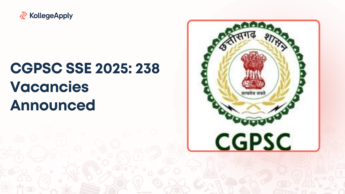 CGPSC SSE 2025: 238 Vacancies Announced — Apply Dec 1–30